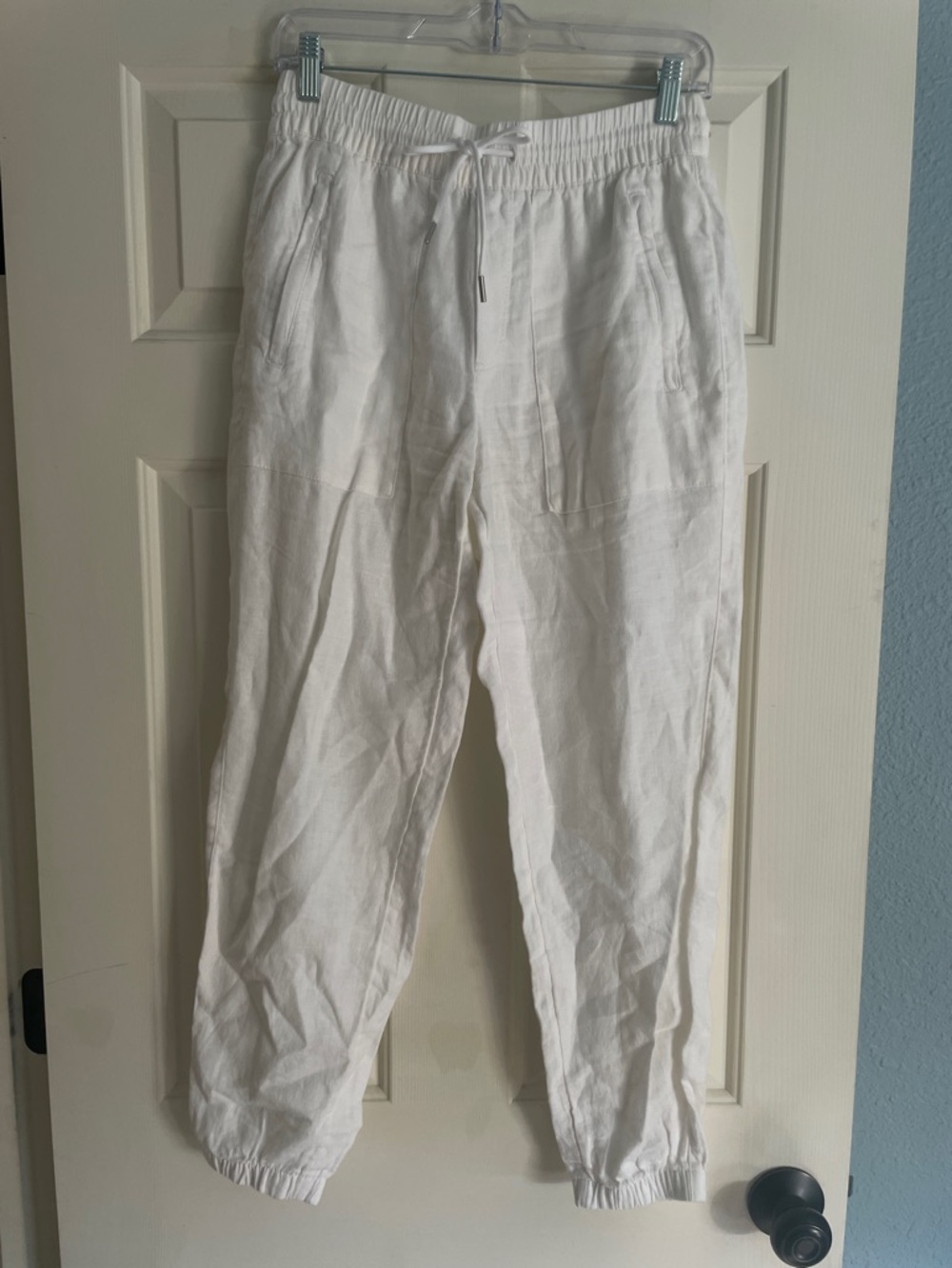 Athleta size 2 linen white joggers